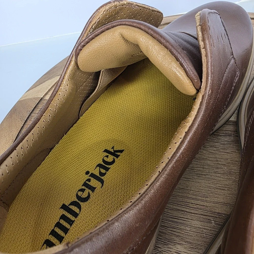 Amberjack The Original Dress Shoes Leather Men's Size 7 - Chestnut $195 New